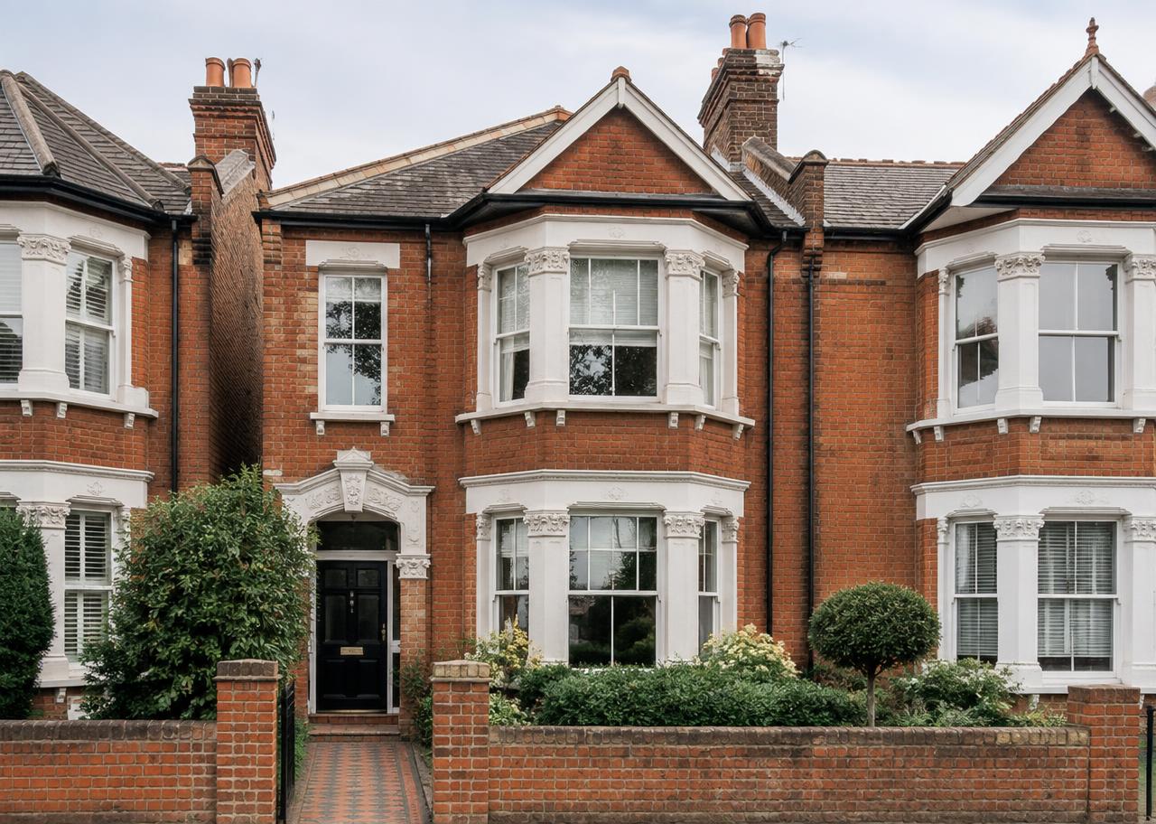 Survey inspection of the external condition of a British home